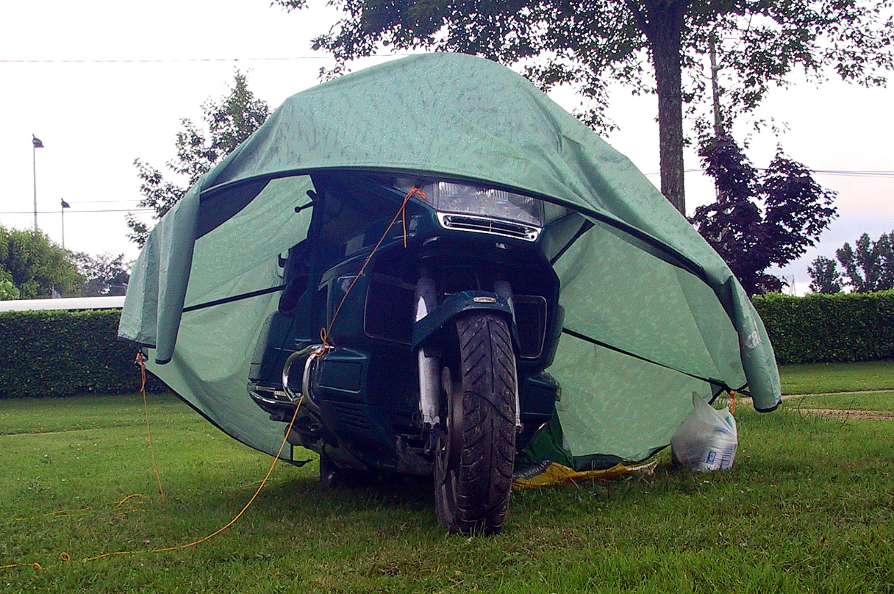 Summer touring 2008 - <i>Tent lobby is also a bike shelter</i>